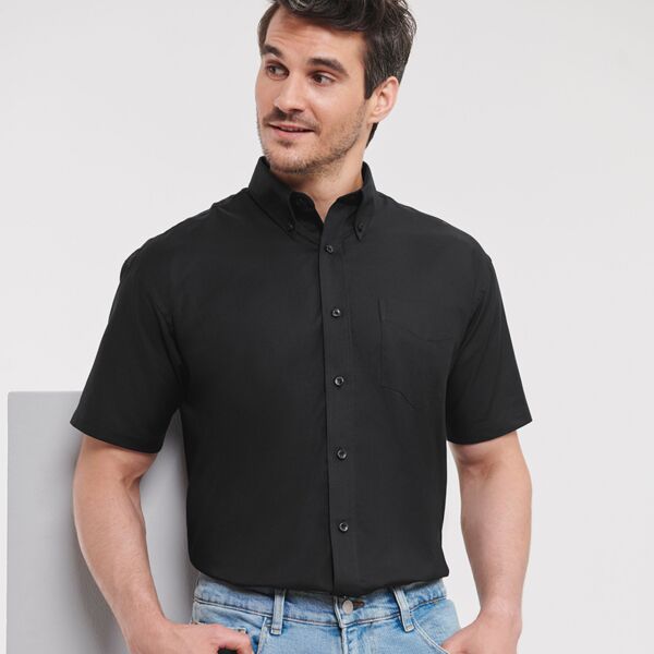 Newson Russell Collection Short Sleeve Easy Care Oxford Shirt Thumbnail